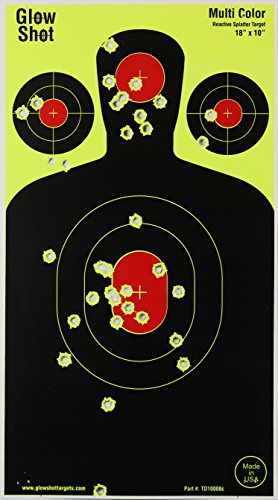 GlowShot Targets 100 Pack - 18x10 Silhouette New Bigger Splatter & Brighter Colors (100 Pack)