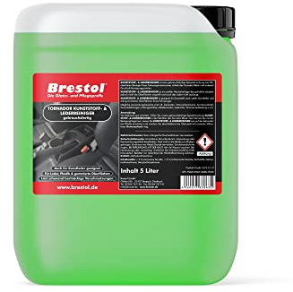BRESTOL® Limpiador de plástico y cuero para pistolas de limpieza, 5 litros, listo para usar – Limpiador de goma limpiador de cuero para todos los tipos de cuero liso para superficies engomadas