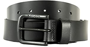 Levi's Men's Seine Metal APPAREL_BELT, Regular Black, 80