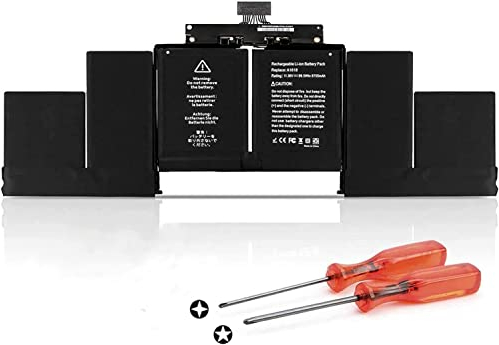11.36V 99.5Wh A1618 Laptop Battery Replacement for MacBook Pro 15 inch Retina A1398 (Late 2013, Mid 2014, 2015) Compatible with Retina ME293 ME294 MGXA2 MGXC2 MJLQ2 MJLT2 MJLU2