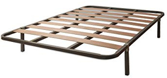 MUEBLIX.COM | Somier Eco para Cama 135 x 190 cm | Somier con 4 Patas | Láminas Madera de Chopo de 9 cm y Estructura de Tubos de Acero | Útil para Matrimonio (con Patas, 135 x 190 cm)