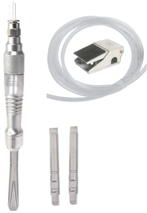 Micro Air Flux Chipper Medical Gypsum Breaker Dental Cast Stomatology Engrave Scaler Pneumatic Scraper Gas Shovel 3 Chisels With Foot Switch Engrave Tools