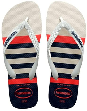 Havaianas Top Nautical Uomo FlipFlop White/White/Navy Blue 37 EU