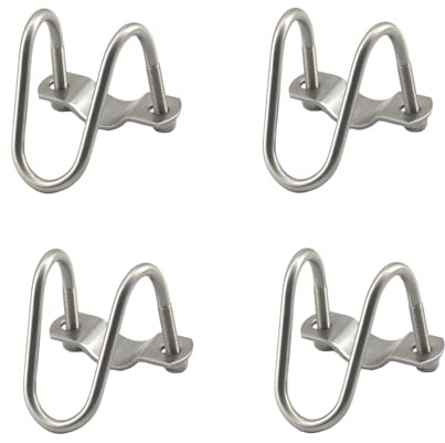 M8x25x60 Acero inoxidable tubo clip Doule perno en forma de U tornillo Cruz tubo hebilla crossover abrazaderas 4 unids