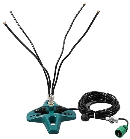 Uadme Gartendusche Trio Lange Lebensdauer, 8 M/26,2 Ft Stehendes SprüHnebel KüHlung,Tragbares Stehende SprüHnebel FüR AußEnterrasse Mit 4 DüSen FüR Hinterhof Terrassen Pool GartenbewäSserung