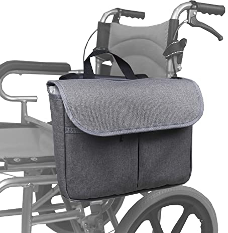 Seitliche Rollstuhltasche, Oxford-Stoff, Stabiler Griff, Rollstuhltasche, großes Fassungsvermögen, Aufbewahrungstasche für Rollstühle, Walker-Zubehör