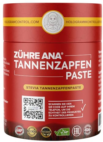 Zühre Ana Tannenzapfenpaste mit Stevia - Zuckerfreie Atemwegsunterstützung für Diabetiker - Zuckerfrei & natürlich, Immunsystemstärkung und Schleimlösung Perfekt für Winter und Epidemien