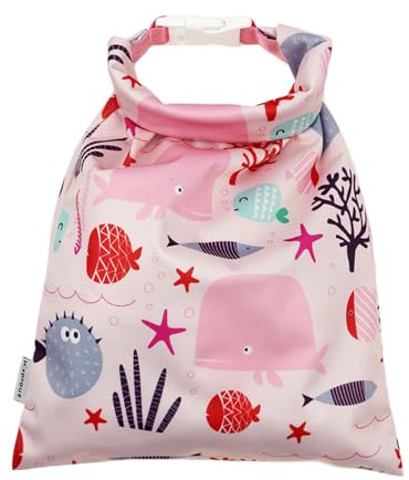 Sac Étanche Avec Boucle Pour Vêtements Mouillés, Imperméable Lavable Réutilisable Pour Couches, Maillots de Bain, Couches Sèches et Mouillées (Rose)