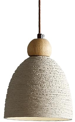 ZGDHWCR Lámpara de araña de Cemento de Estilo japonés, lámpara Colgante de un Solo Cabezal con Fuente de luz E27, Pantalla de lámpara Colgante Creativa y Personalizada, Accesorios de iluminación para
