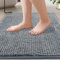 flintronic Badematte, 40x60cm rutschfest Waschbar, Saugfähige Badezimmerteppich, Weich Chenille Duschvorleger, Badteppich für Dusche Badewannen (Grau)