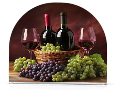 Sevdomey Porte-serviettes en papier pour tables de vin rouge, distributeur de serviettes autonome pour dîner, cuisine, restaurant, maison, bar, barbecue, fête