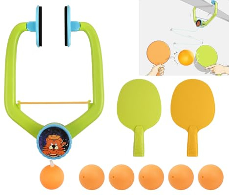 ds. distinctive style Door Table Tennis Game over the Door, Hanging Table Tennis Trainer Set, Adjustable Ping Pong Starter Kit for Daily Exercise, Enhanced Coordination