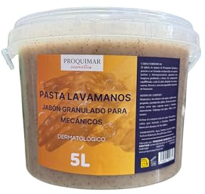 Pasta Lavamanos Profesional 5L – Jabón Granulado para Mecánicos – Limpieza Profunda sin Disolventes – Uso Industrial y Taller