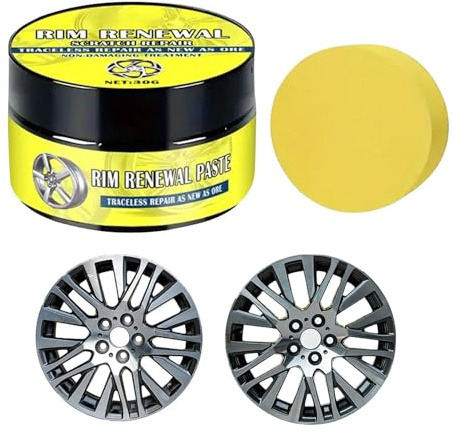 Pasta de pulido para llantas de aluminio, removedor de marcas de neumáticos para llantas | Pasta de restauración de neumáticos de coche, para mecánicos de automóviles, camiones, sedanes, vehículos