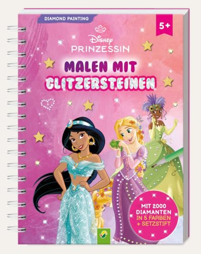 Disney Prinzessin Diamond Painting I Malen mit Glitzersteinen: Set mit 2.000 Diamanten I Ab 5 Jahren