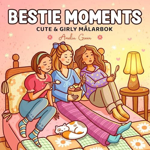 Bestie Moments. Cute & Girly målarbok