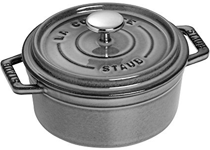Staub Round Cocotte Oven, 0.5 quart, Graphite Grey