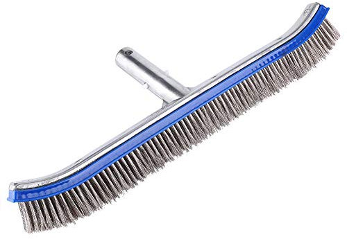 Brosse en acier de piscine, fournitures de nettoyage de paroi inférieure de brosse en acier de brosse résistante de piscine 18inch pour des planchers de carrelage de source thermale de spa d'étang
