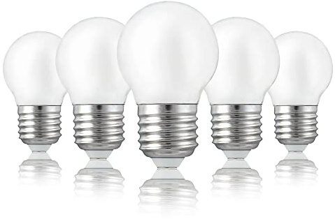 hellum Led Birnen E27, Glühbirne E27 Warmweiß mit 4,5 Watt Ersatz für 40W Glühlampen 470 Lumen 2700 Kelvin, Lampe E27 für Led Beleuchtung 209211 5er-pack