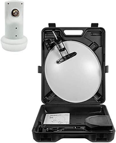Megasat KIT Camping Car Parabole Acier Blanche 35CM + LNB Single 4K 0,1dB