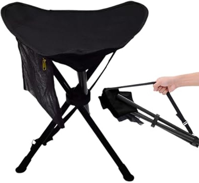 Générique Tabouret Tripode - Chaise Trépied Poids Maximal 100 Kg | Tabouret De Voyage Portable - pour Adultes, Camping, Plein Air, Randonnée, Pêche, Barbecue, Pique-Nique, Concert, Festival