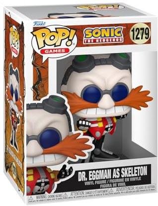 Funko Pop! Games: Sonic the Hedgehog - Dr. Eggman As Skeleton - Modern Sonic - Collectable Vinyl Figure - Gift Idea - Official Merchandise - Toys for Kids & Adults - Video Games Fans