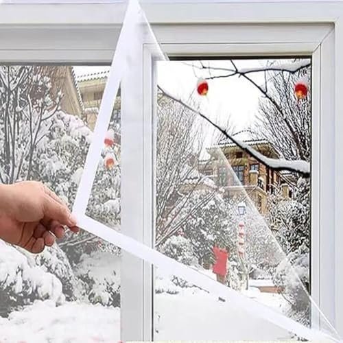 Linnkyfloa Flexible PE para la mayoría de las condiciones meteorológicas, juego con correas, cubierta de aislamiento simple, estilo de película aislante, transparente, reutilizable, se adapta a bucle