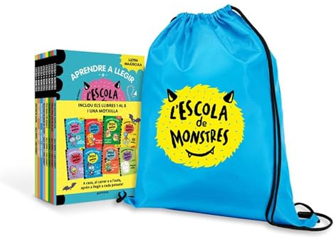 Aprendre a llegir a l'Escola de Monstres - Pack amb els llibres 1-8 (inclou un regal!): Amb lletra MAJÚSCULA (llibres per a nens a partir de 5 anys)