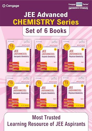 Cengage Chemistry Combo for JEE Advanced: Physical Chemistry (1 & 2) + Organic Chemistry (1 & 2) + Inorganic Chemistry (1 & 2) Set of 6 Books with Free Online Assessments & Digital Content