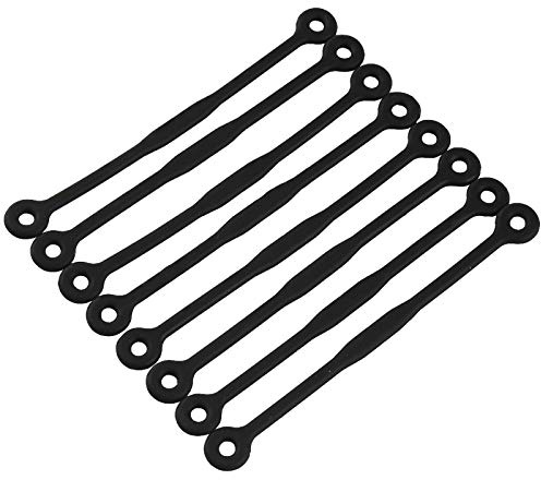 Andux Tennis Racket Vibration Dampeners Squash Racket Shock Absorber Silicone Tennis String Shock Damping Pack of 8 BZQ-05 (Black)