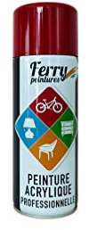 Bombe de peinture Rouge rubis - 400ml - Qualité Professionnelle - Ferry