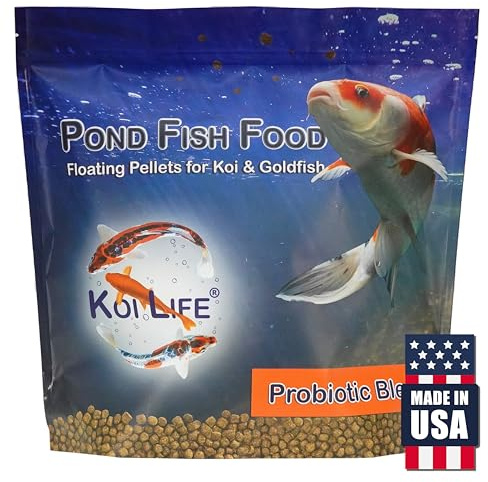 Pond Fish Food Probiotic Blend | 3.5 lb Floating Pellets for Koi & Goldfish | Premium Food in a Resealable Foil Pouch for Freshness