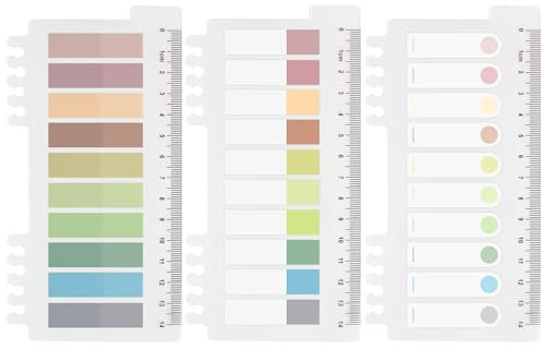 Ordinate Hochwertige Haftnotizen in Pastellfarben - 600 Stück, selbstklebend und transparent - Perfekt für Büro, Schule und Markierungen (K-600 Stücke Hell - 3 Stil)