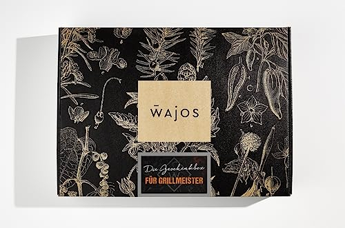 WAJOS Geschenkset für Grillmeister: BBQ-Saucen, Öl, Grillgewürze & mehr - Grill Geschenke für Männer - Inkl. Grillrezepten