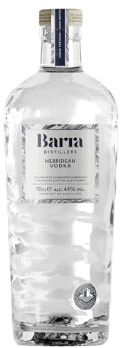 Barra Distillers Hebridean Vodka 70cl - 44% ABV - Scottish Vodka from the Outer Hebrides - Island Born Premium Vodka Gift - 100% Plastic-Free and Recyclable Luxury Vodka Bottle