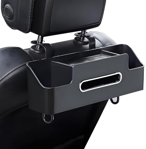 HIAHXC Organizer multifunzionale per sedile auto, con porta fazzoletti e portabicchieri per auto, da appendere al sedile dell'auto