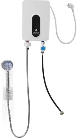 Elektrische Durchlauferhitzer, 3,5KW 220V Warmwasserbereiter LED Warmwasser-Durchlauferhitzer Wassererhitzer Mit Handbrause