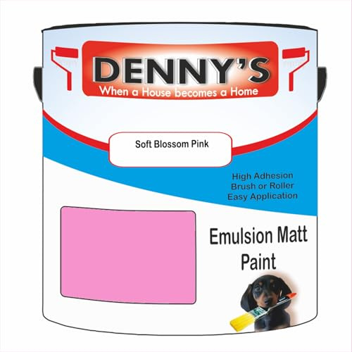 Premium Interior Wall & Ceiling Emulsion Paint – Soft Blossom Pink – Rich Matt Finish, Durable & Washable, Low Odour, Ideal for Living Rooms, Bedrooms & Hallways (500ML Tin)