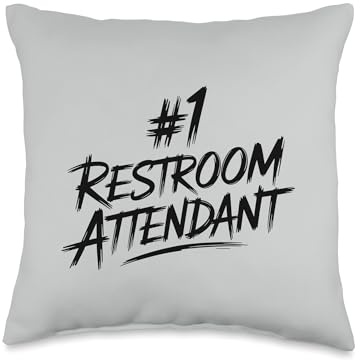 Restroom Attendant Throw Pillow