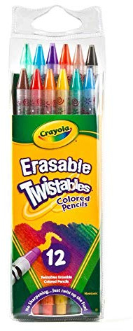 Crayola - 12 crayons de couleur rétractables effaçables - Coloriage - 256360.024