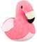 Relaxdays Türstopper Flamingo, dekorativer Türpuffer, für Boden, stehend, gefüllt, innen, Deko, Stoff Türsandsack, pink, 22,5 x 14 x 21 cm