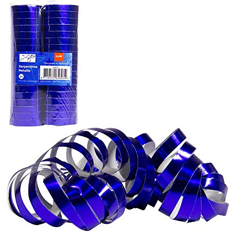 WOOOOZY Luftschlange Metallic blau, 4m, 2 Stück