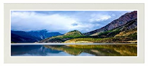 Modern Picture Photo Frame Acrylic Glass Wood Poster Frame White 80cm x 35cm Wall Mounted Frames