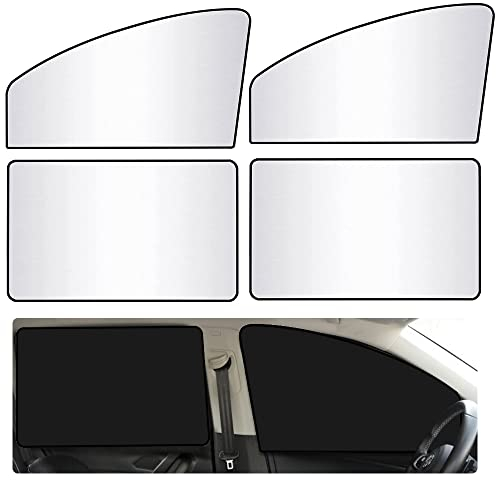 TANCUDER 4 PCS Car Side Window Shades Magnetic Car Sunshades Car Sun Shade Windscreen Car Window Shades Shield Visor Universal Car Window Curtains Blinds for Baby Pets UV Protection, Shading