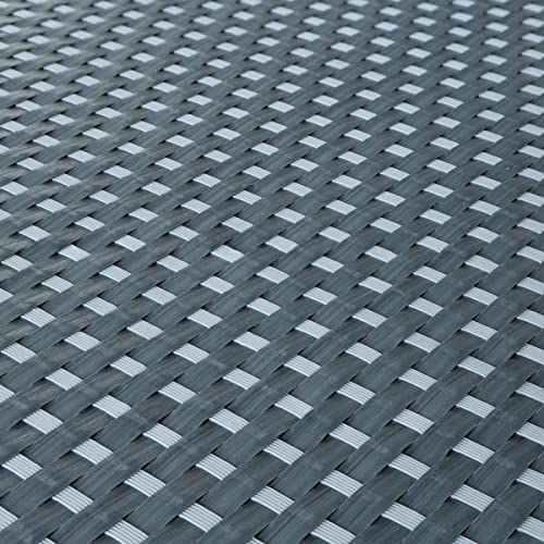Sellon24® Revestimiento de balcón de ratán sintético para balcón, terraza, jardín (17,99 €/m2) (RD23 gris y oscuro, 80)