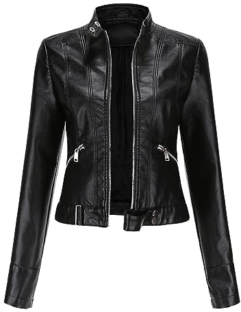 NUSGEAR 2023 Chaqueta cuero Mujer otoño Primavera PU Cardigan Manga Larga cremalleras Cazadora Moda casual Punk Abrigo Slim Fit motocicleta Bomber Chaqueta Bolsillos Capa Parka Jacket Outwear
