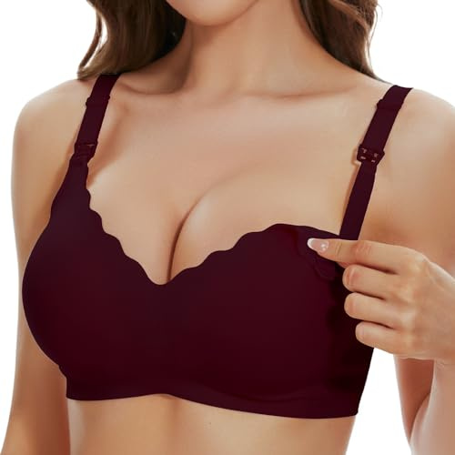 Dresime Soutien-Gorge d'allaitement, sans Couture Soutien Gorge Maternité avec Extra Extenseurs Soutien-Gorge de Grossesse sans Couture Ultra-Confortable pour Les Femmes