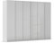 Rauch Möbel Monostar, Drehtürenschrank, Kleiderschrank, Kleiderschränke, Garderobe, 6-türig, 6 Glastüren, inkl. Schubkasteneinsatz und Wäscheeinteilung, Farbe Glas seidengrau/Seidengrau, 271x210x54cm