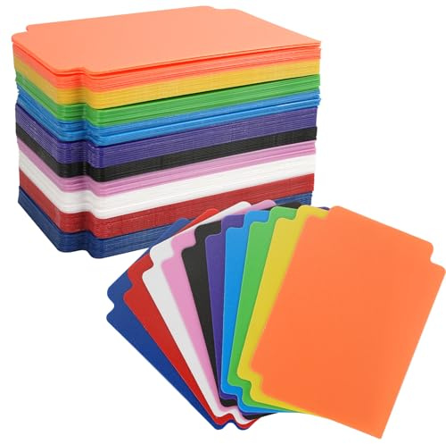 Separadores Tarjetas Plástico, 100 Piezas, 10 Colores