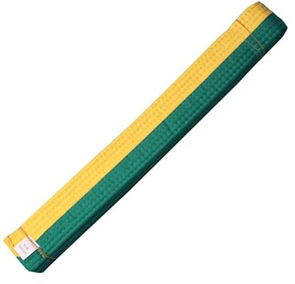 Volere è potere Taekwondo, cintura per judo, jiu, jitsu, gi, arti marziali, aikido, gi, bjj, jiu, jitsu, gi, cintura, Giallo-verde, 2.4M